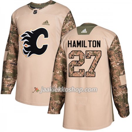 Miehille NHL Calgary Flames Pelipaita Dougie Hamilton 27 Adidas 2017-2018 Camo Veterans Day Practice Authentic